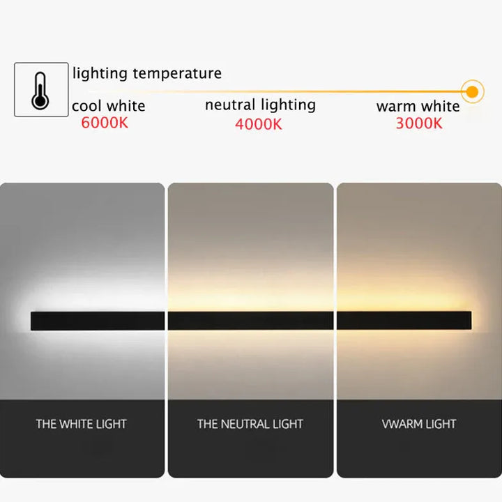Stornfield | Minimalist Linear Black LED Outdoor Wall Light