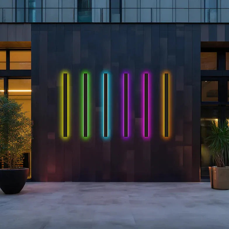 Stornfield | Minimalist Linear Black LED Outdoor Wall Light
