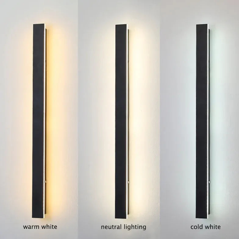 Stornfield | Minimalist Linear Black LED Outdoor Wall Light