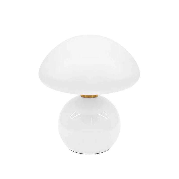 Modern bedside lamp with glass shade, designer LED table lamp for bedroom | Stornfield