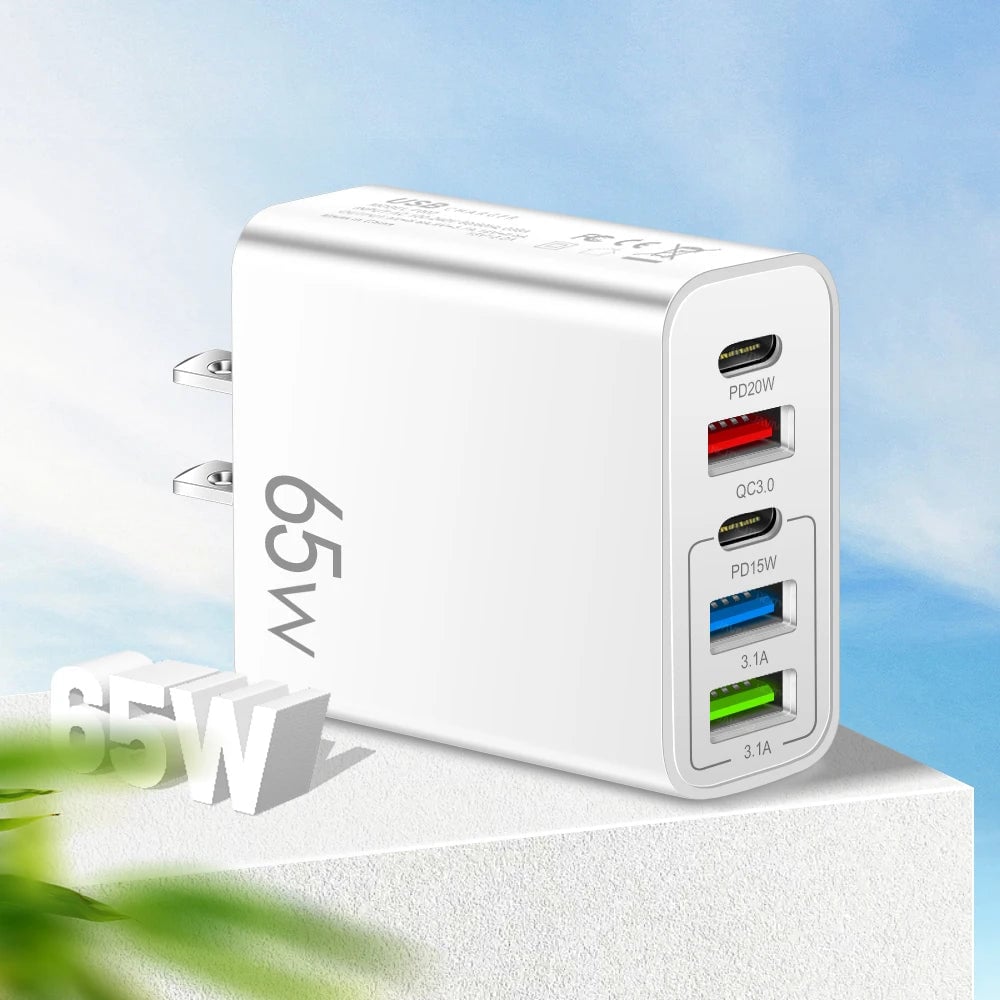 Multi Port Adaptor 65W Fast Charger - US Standard | Stornfield