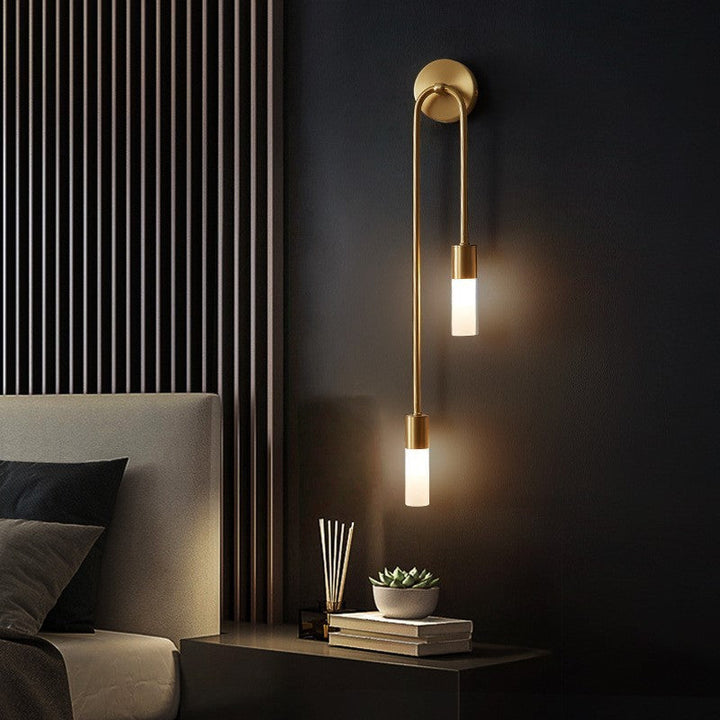 Modern LED Wall Lamp Gold – Slim 2-Light Stick Wall Lamp for Living Room and Bedroom | Stornfield