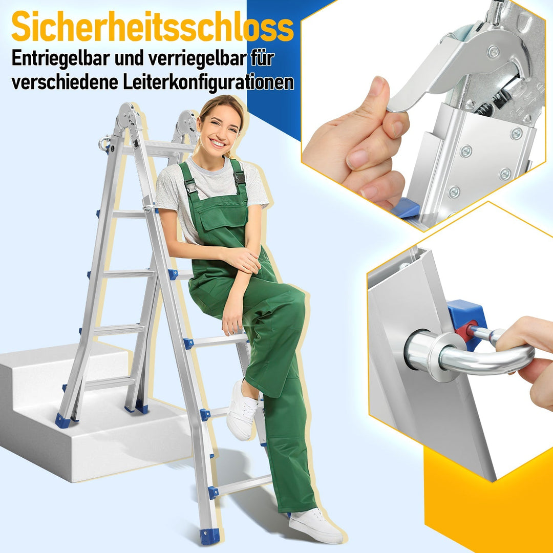 Telescopic ladder Multifunctional ladder 3 in 1 Aluminum ladder | Stornfield