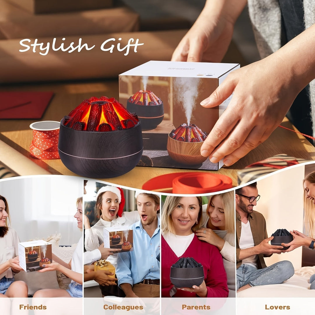 Stornfield | Fire Diffuser - Simulated Charcoal Mini Air Humidifier with Realistic Flame Effect
