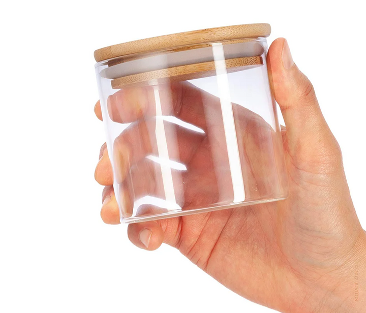 PureVorrat Glass Container Set – Storage Jars with Wooden Lid | Airtight & Stylish | Modern Kitchen Storage | Stornfield