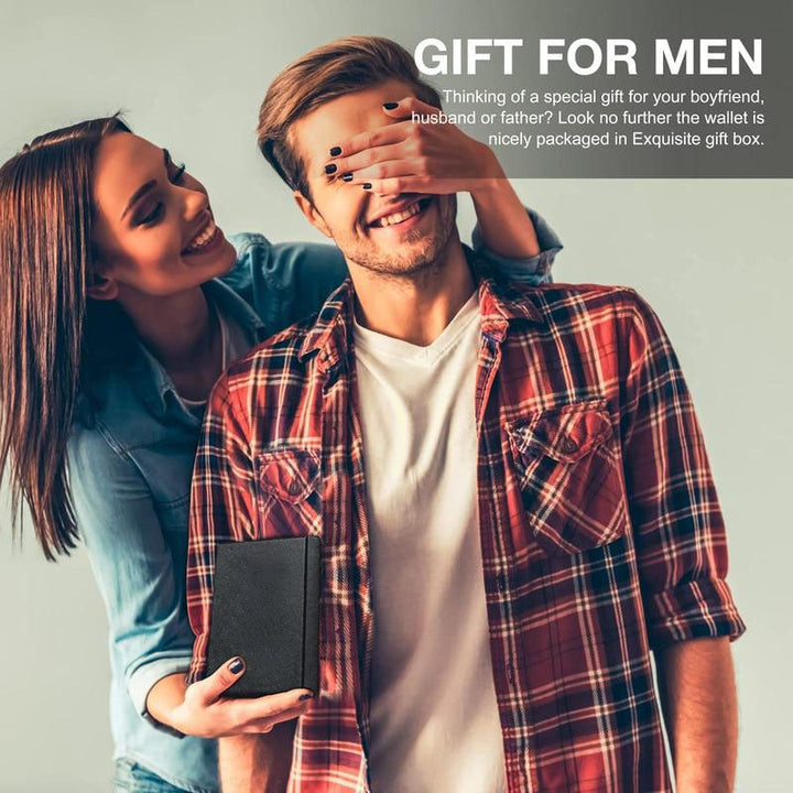 Stornfield | Men’s Slim RFID Wallet | Leather Card Holder | Black