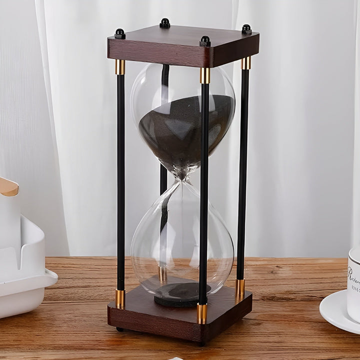 Free 60-minute hourglass – Creative Decorative Retro Design in Stornfieldack | Metal Frame with Scratch-Resistant Base | Stornfield