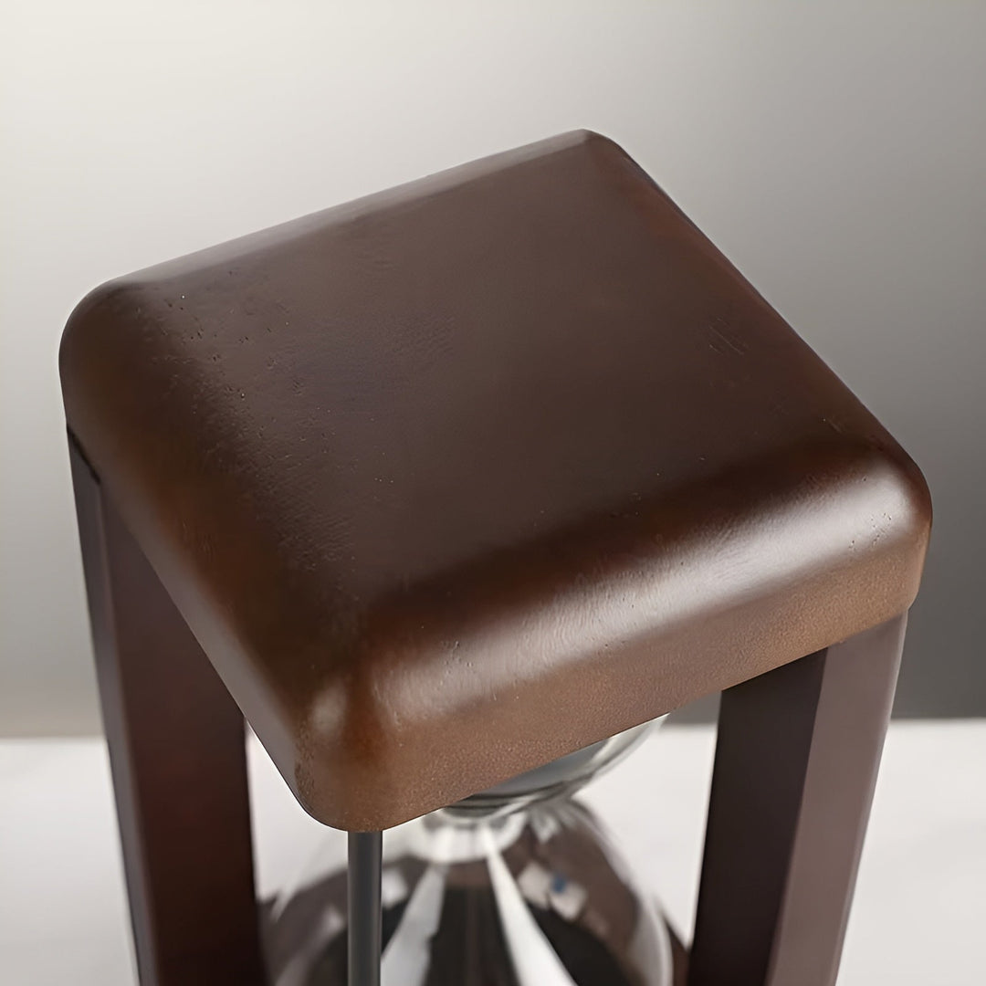 Wooden Hourglass 30 Minutes – Solid Wood Frame & Decorative | Ideal for Office and Home | Stornfield