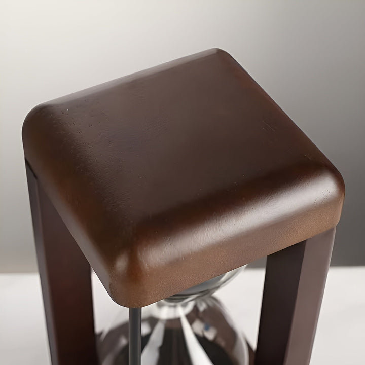Hourglass with Solid Wood Frame – High Quality and Decorative | 30 Minutes for Office, Desk, and Home | Stornfield