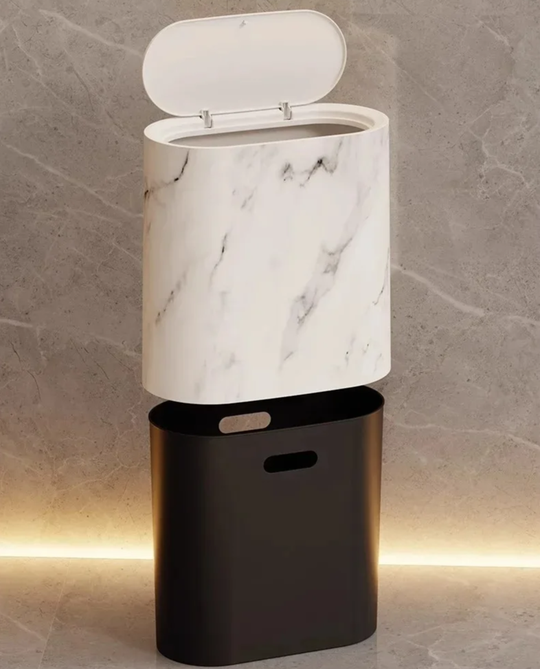 Nordic Marble Design Trash Can Stornfield