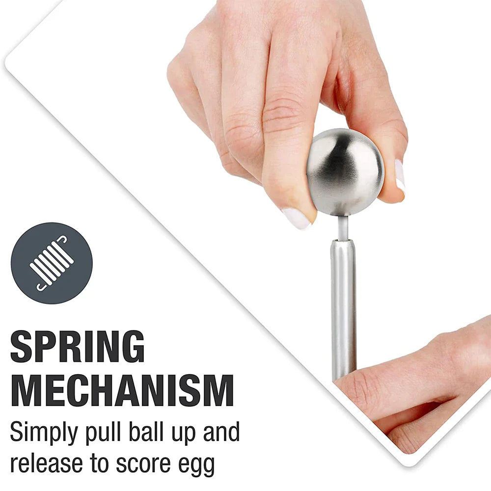 Stainless Steel Egg Cracker Topper Set, Hard and Soft Boiled Egg Opener Kit | Stornfield
