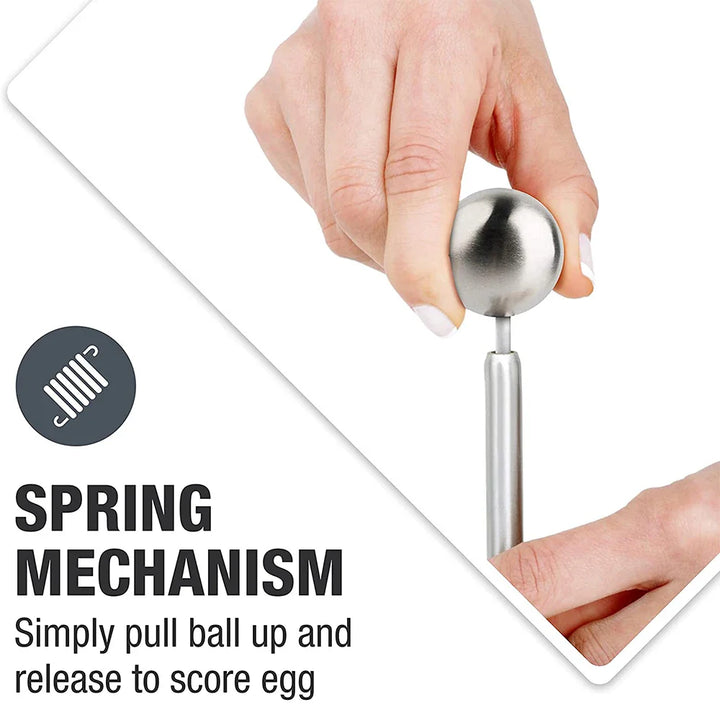 Stainless Steel Egg Cracker Topper Set, Hard and Soft Boiled Egg Opener Kit | Stornfield