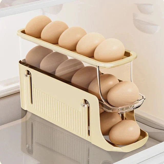 Egg Storage Box Automatic Scrolling Egg Holder Egg Storage Rack | Stornfield