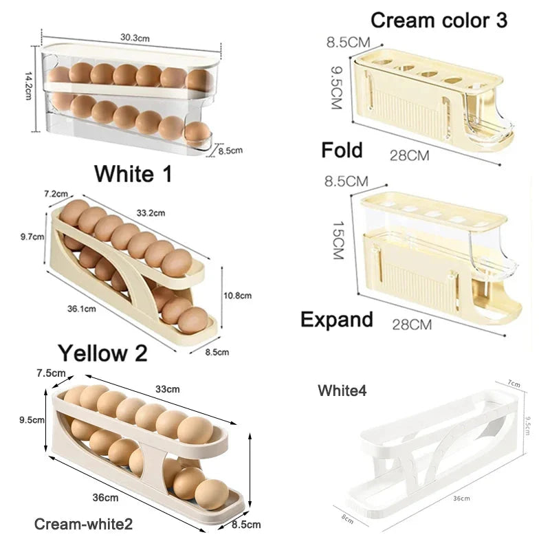 Egg Storage Box Automatic Scrolling Egg Holder Egg Storage Rack | Stornfield