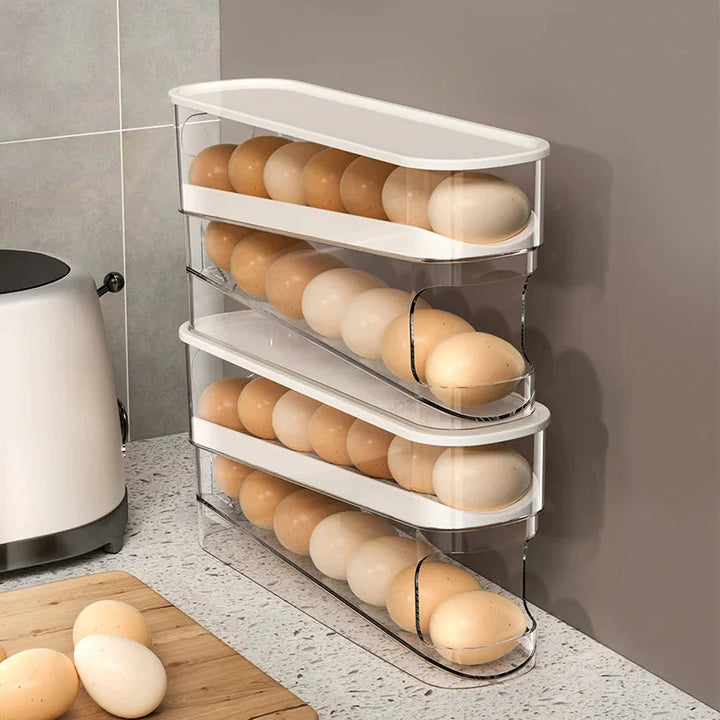 Egg Storage Box Automatic Scrolling Egg Holder Egg Storage Rack | Stornfield