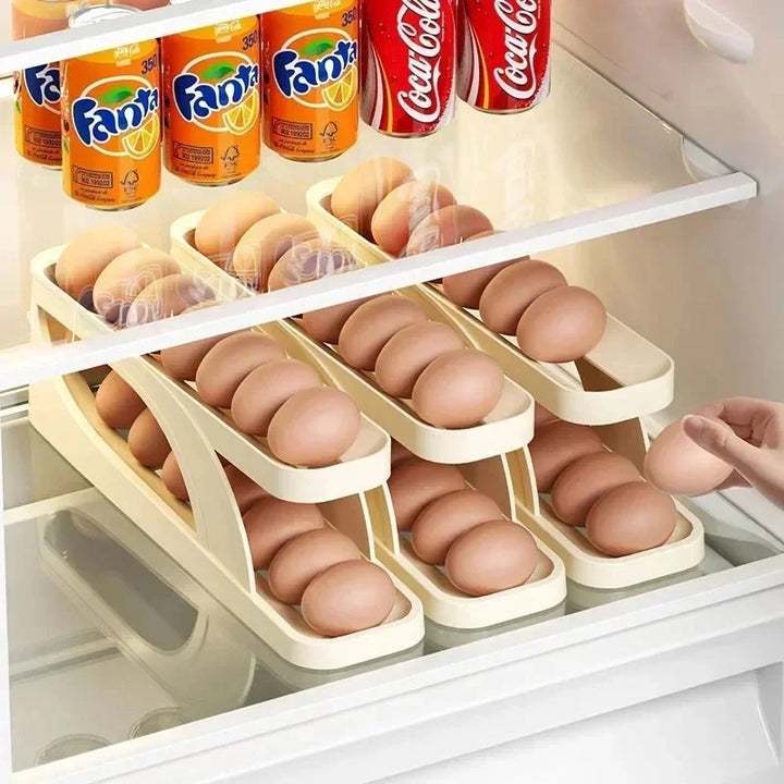 Egg Storage Box Automatic Scrolling Egg Holder Egg Storage Rack | Stornfield