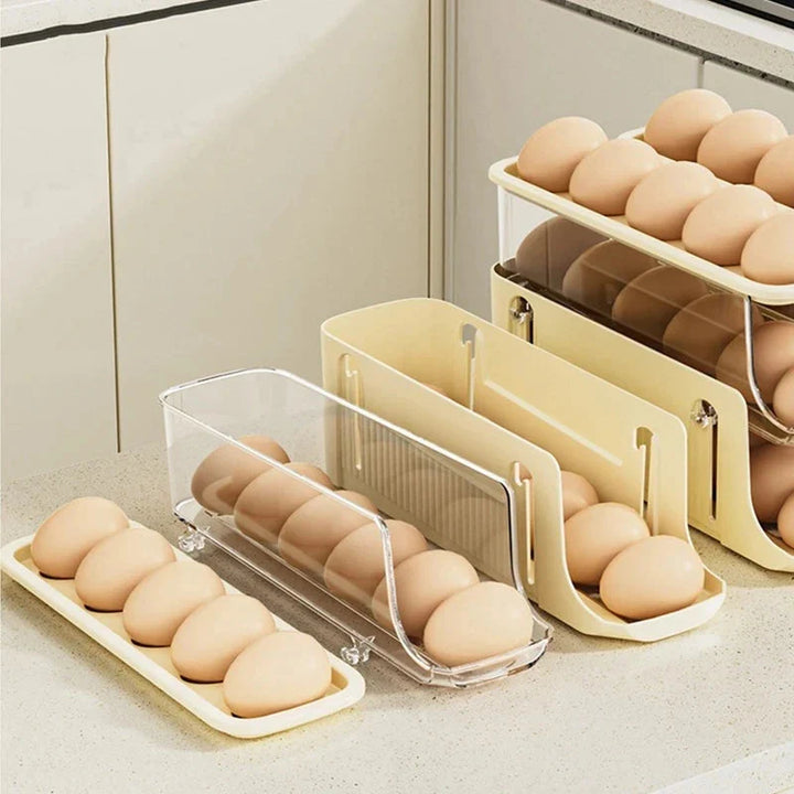 Egg Storage Box Automatic Scrolling Egg Holder Egg Storage Rack | Stornfield
