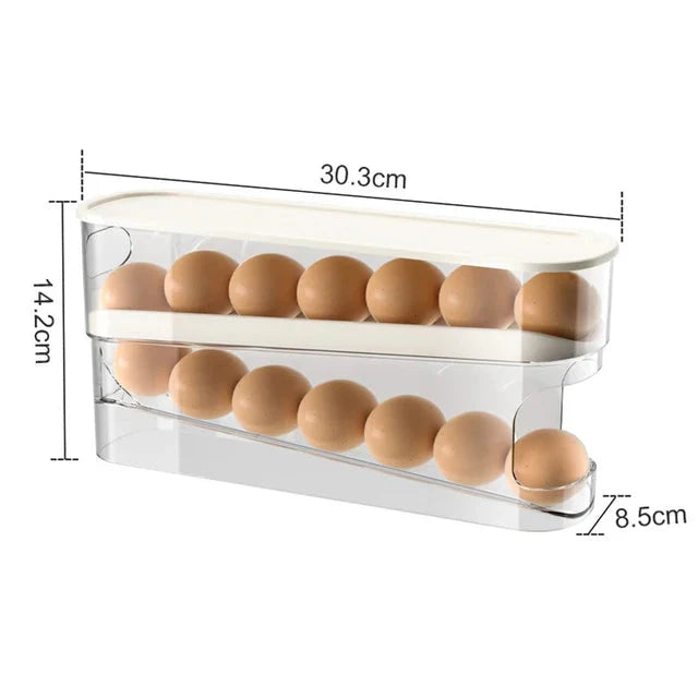 Egg Storage Box Automatic Scrolling Egg Holder Egg Storage Rack | Stornfield