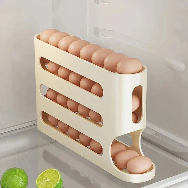 Egg Storage Box Automatic Scrolling Egg Holder Egg Storage Rack | Stornfield