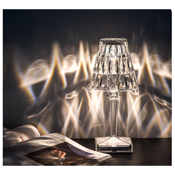 Diamond Glow - Wireless USB Crystal Shine Nightstand Lamp | Stornfield