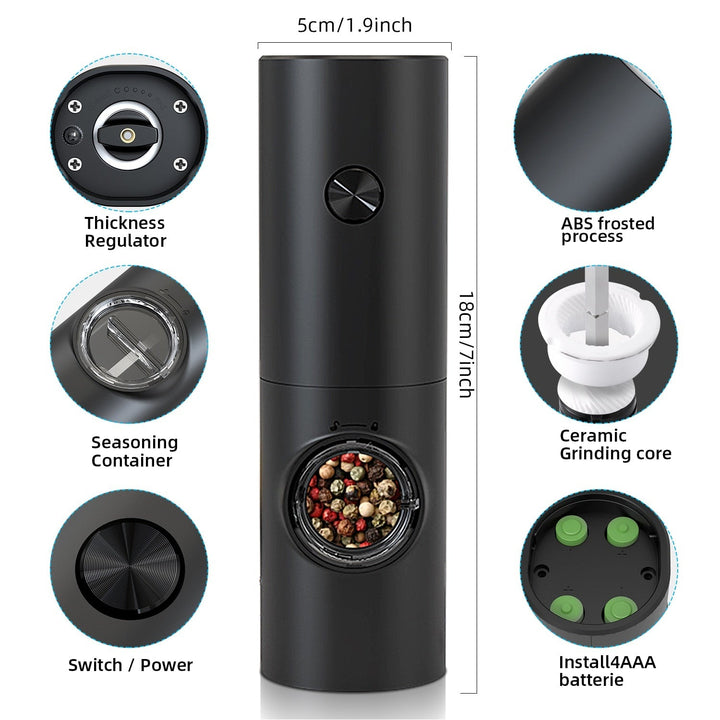 Electric Automatic Mill Pepper And Salt Grinder With LED Light | Stornfield