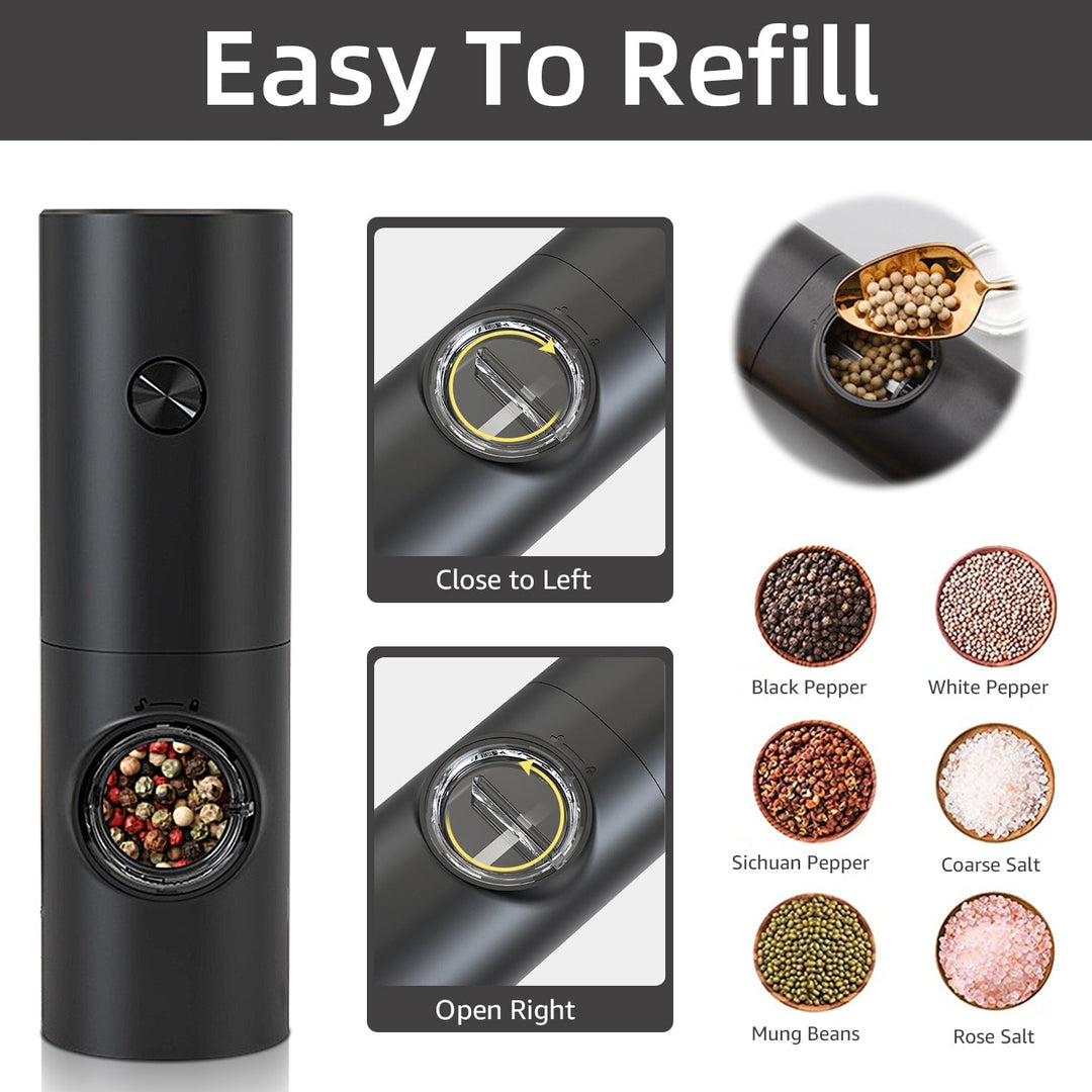 Electric Automatic Mill Pepper And Salt Grinder With LED Light | Stornfield