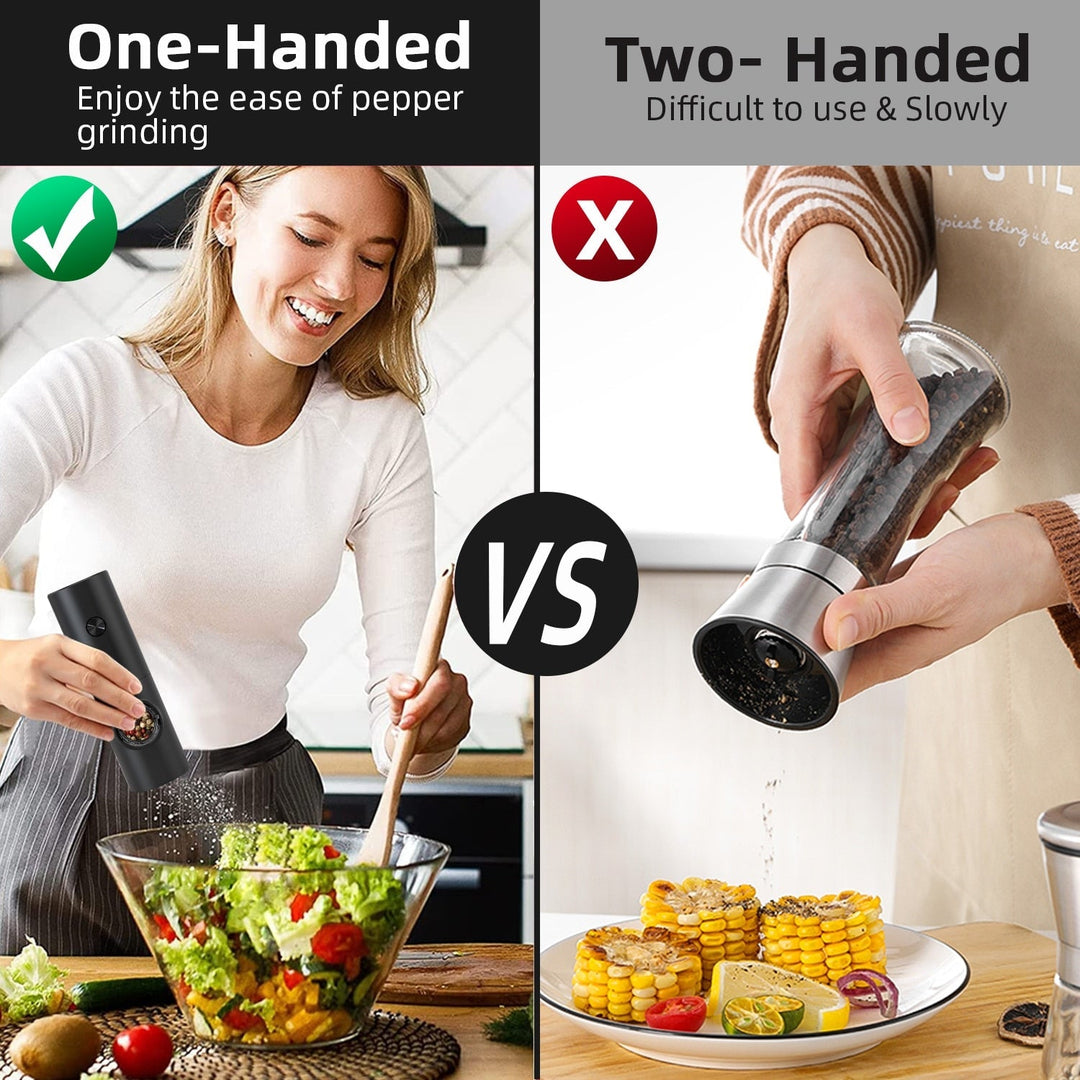 Electric Automatic Mill Pepper And Salt Grinder With LED Light | Stornfield