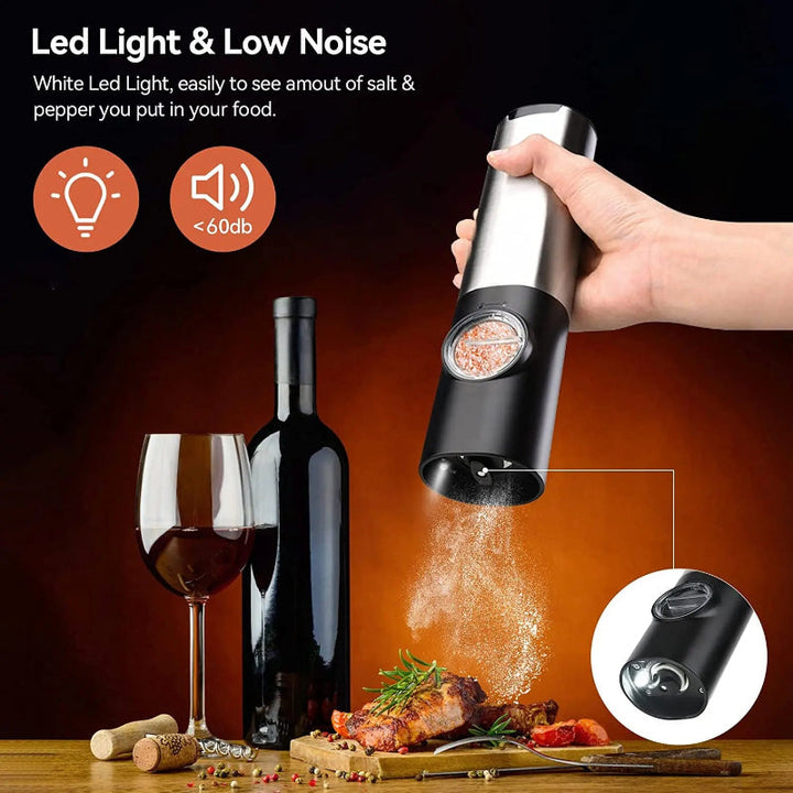 USB Rechargeable Electric Salt and Pepper Grinder Set | Stornfield