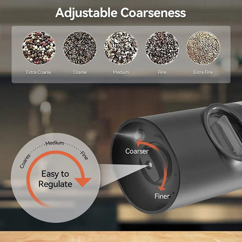 Electric Salt Pepper Grinder Set USB Rechargeable Automatic Spice Mill | Stornfield