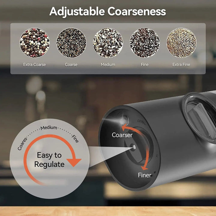 Electric Salt Pepper Grinder Set USB Rechargeable Automatic Spice Mill | Stornfield