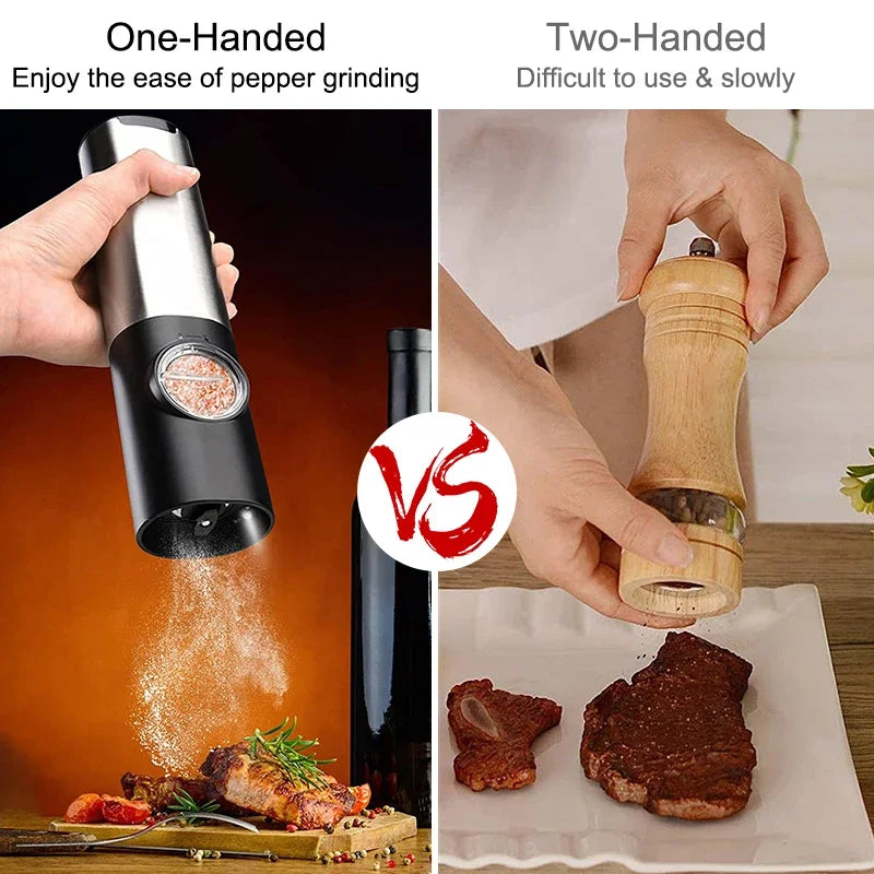 Electric Salt Pepper Grinder Set USB Rechargeable Automatic Spice Mill | Stornfield