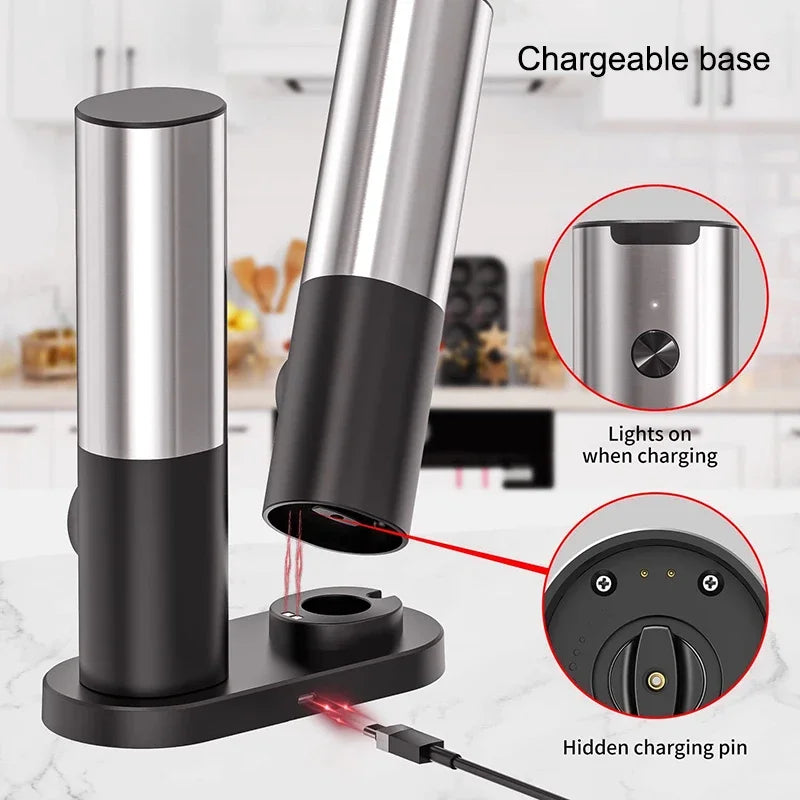 USB Rechargeable Electric Salt and Pepper Grinder Set | Stornfield