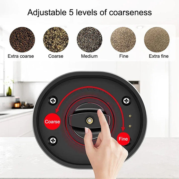 USB Rechargeable Electric Salt and Pepper Grinder Set | Stornfield