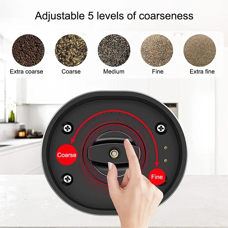 Electric Salt Pepper Grinder Set USB Rechargeable Automatic Spice Mill | Stornfield