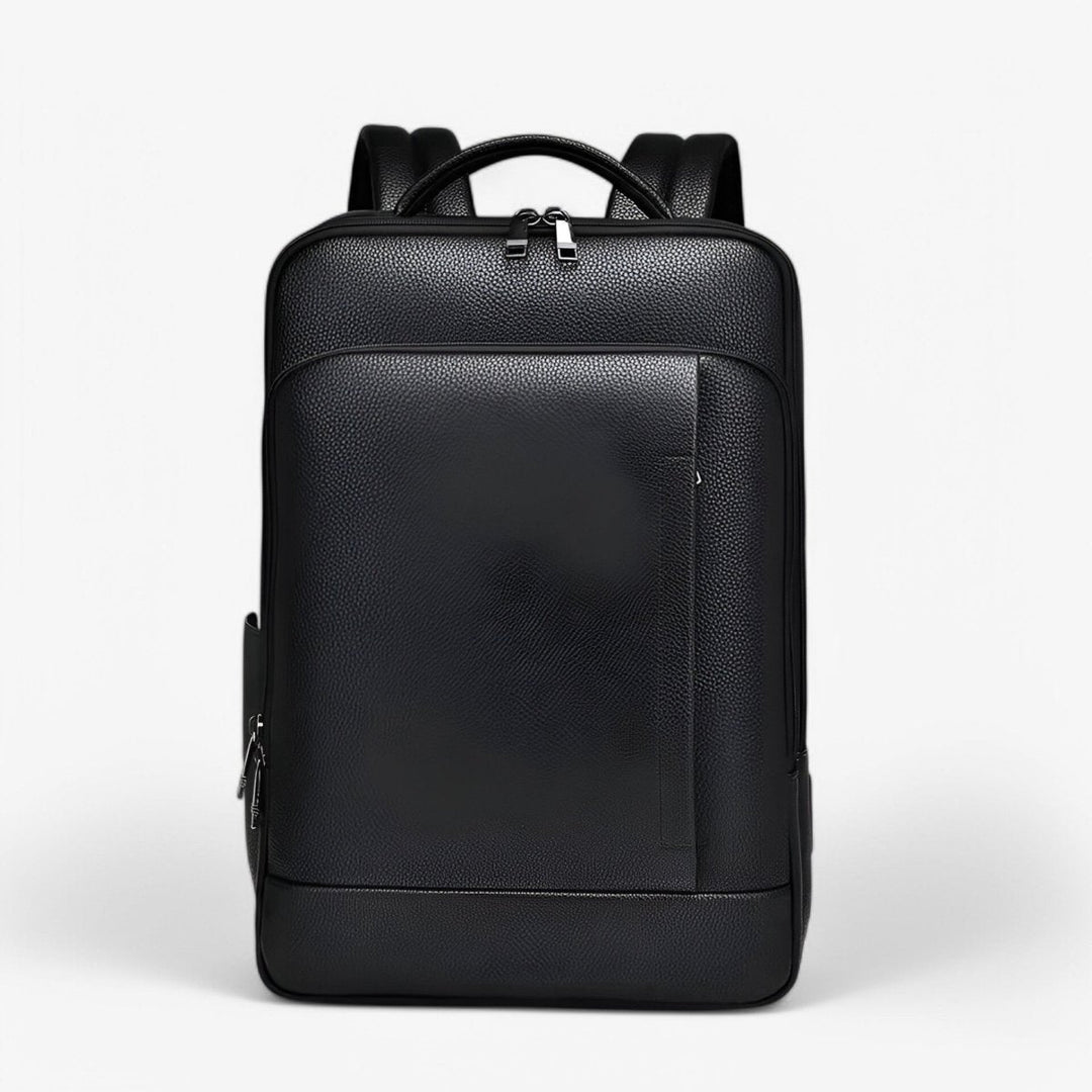 Stornfield | EXECUTREK – Elegant Leather Laptop Backpack with USB Port