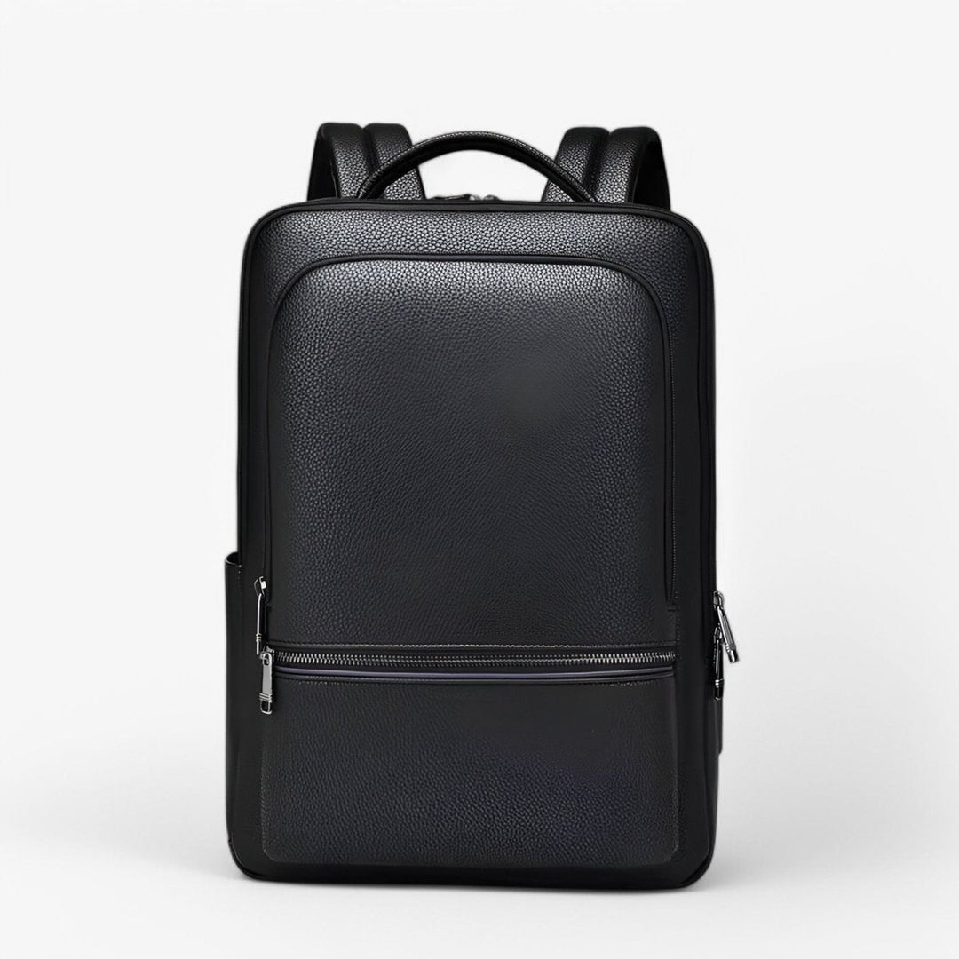 Stornfield | EXECUTREK – Elegant Leather Laptop Backpack with USB Port