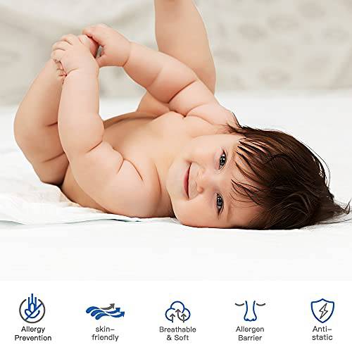Q-Max 0.43  Cooling Bed Protector Waterproof Mattress Protector Queen Cover White- Fit Up to 18" | Stornfield