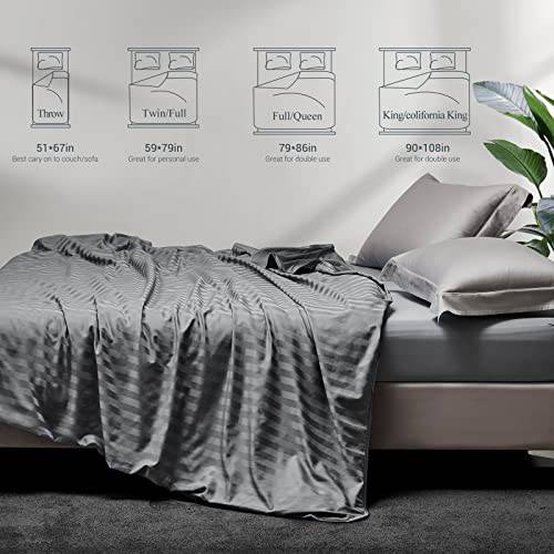 Cooling Fabric Q-max>0.5 Double-Sided Summer Blanket  of Dark Grey | Stornfield