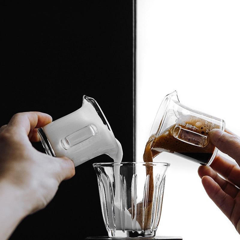 Espresso Glass Measuring Cup Ounce Measure Double Spouts Coffee Cup | Stornfield