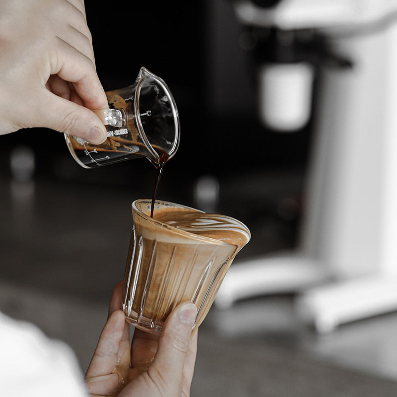Espresso Glass Measuring Cup Ounce Measure Double Spouts Coffee Cup | Stornfield
