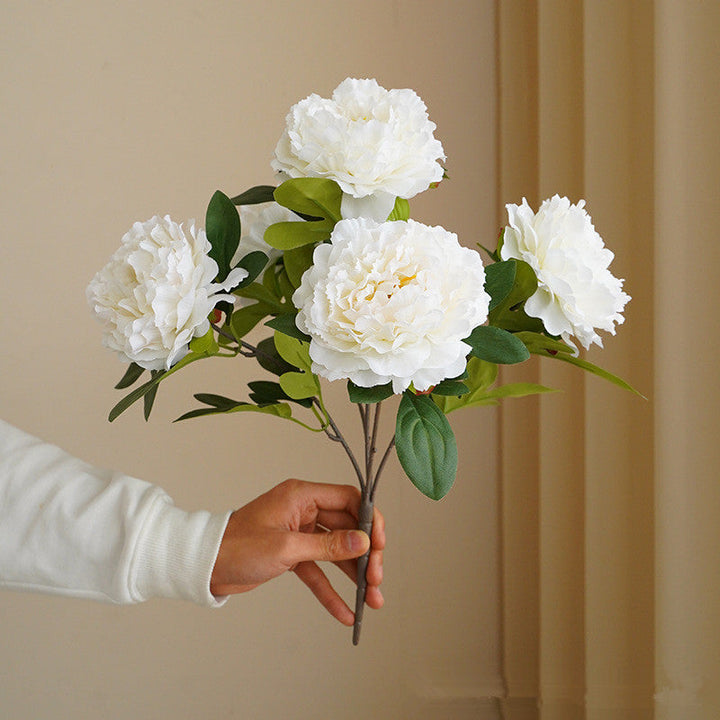 Artificial 5 large head peony flowers | Stornfield