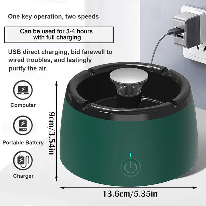 Stornfield | Odorless and smokeless ashtray - Portable smoke sensor with perfume filter