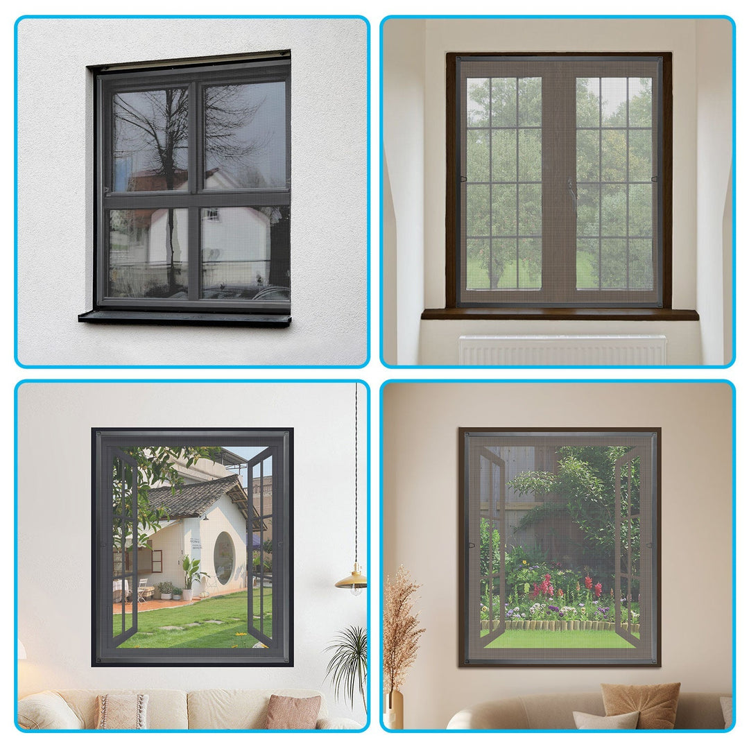 Fly screen window insect protection anthracite | Stornfield