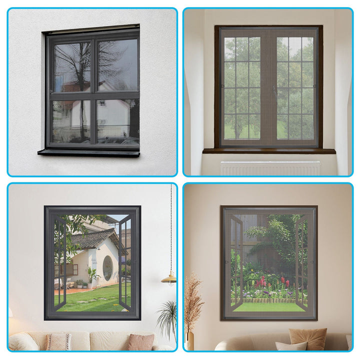 Fly screen window insect protection anthracite | Stornfield