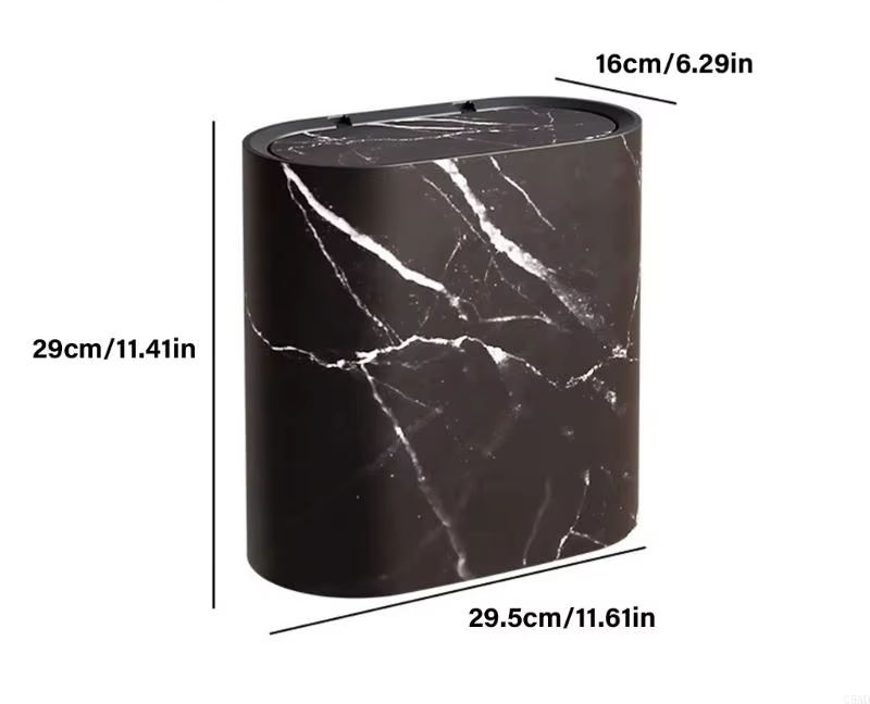 EcoHide Compact Trash Can with Hidden Lid Stornfield