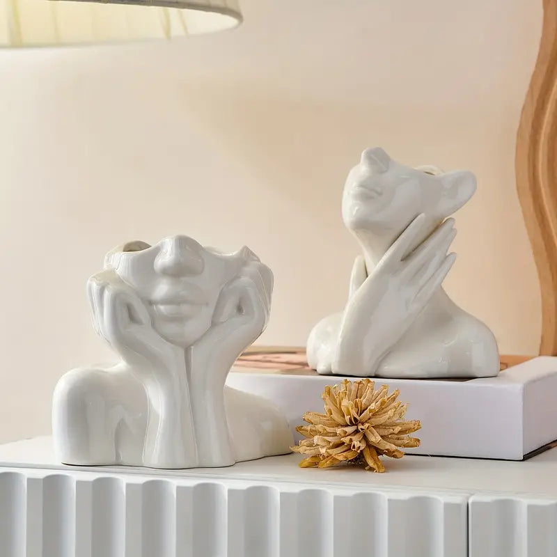 "Unique and Modern Ceramic Vase, Decorative Flower Vase for Living Room and Office" | Stornfield