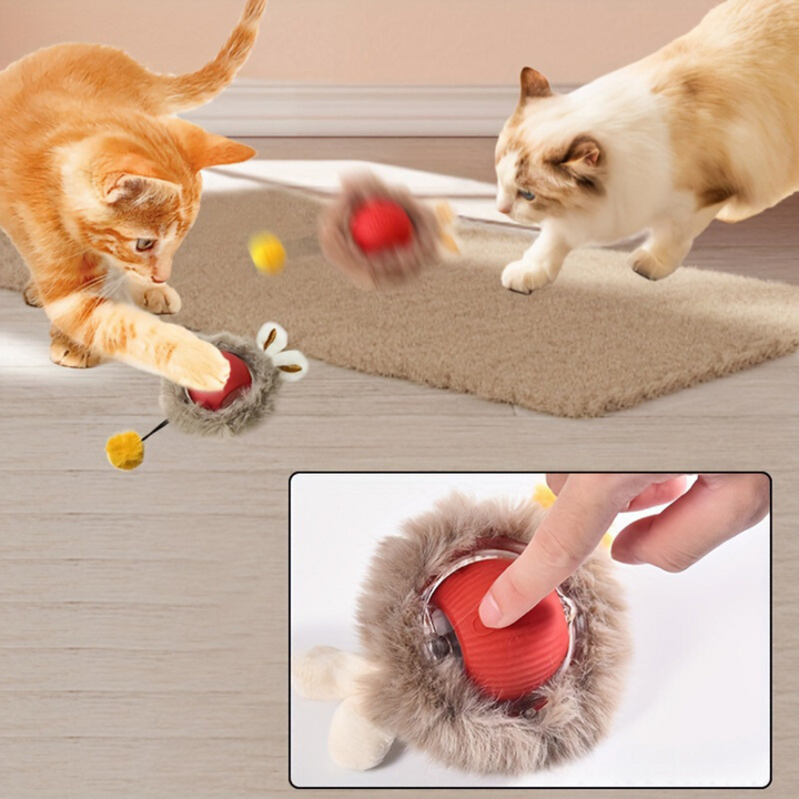 Interactive fur toy ball for cats | Stornfield