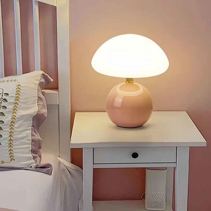 French Cream Mushroom Lamp | Stornfield
