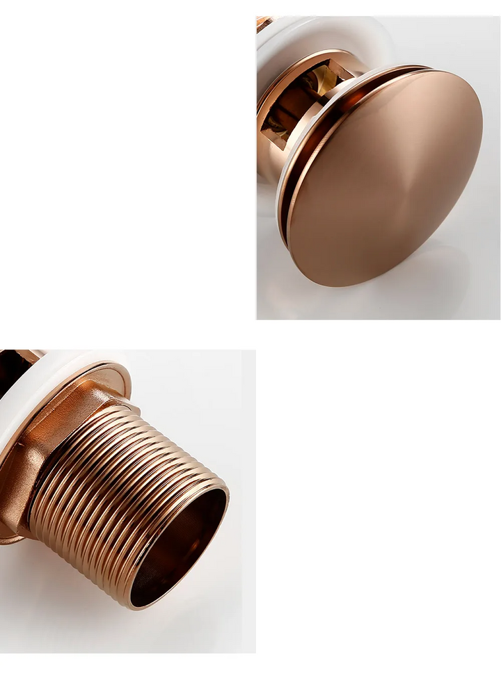 Bagnolux Rose Gold Sink Drain Valve Stornfield