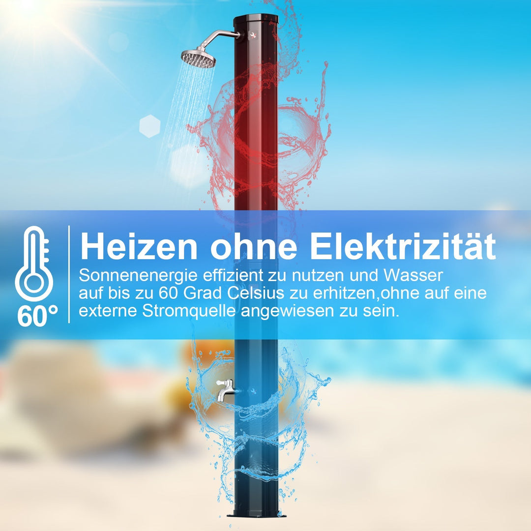 Solar shower 35L garden shower incl. protective cover | Stornfield